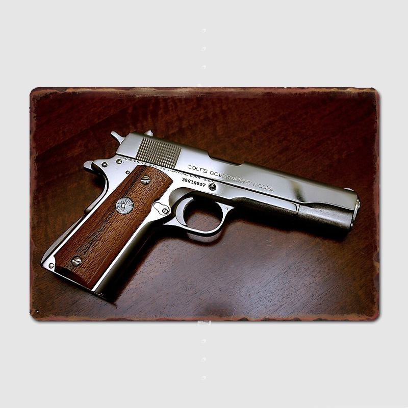 Home Cinema Room Design - Colt 1911 Classic Design Posters Metal