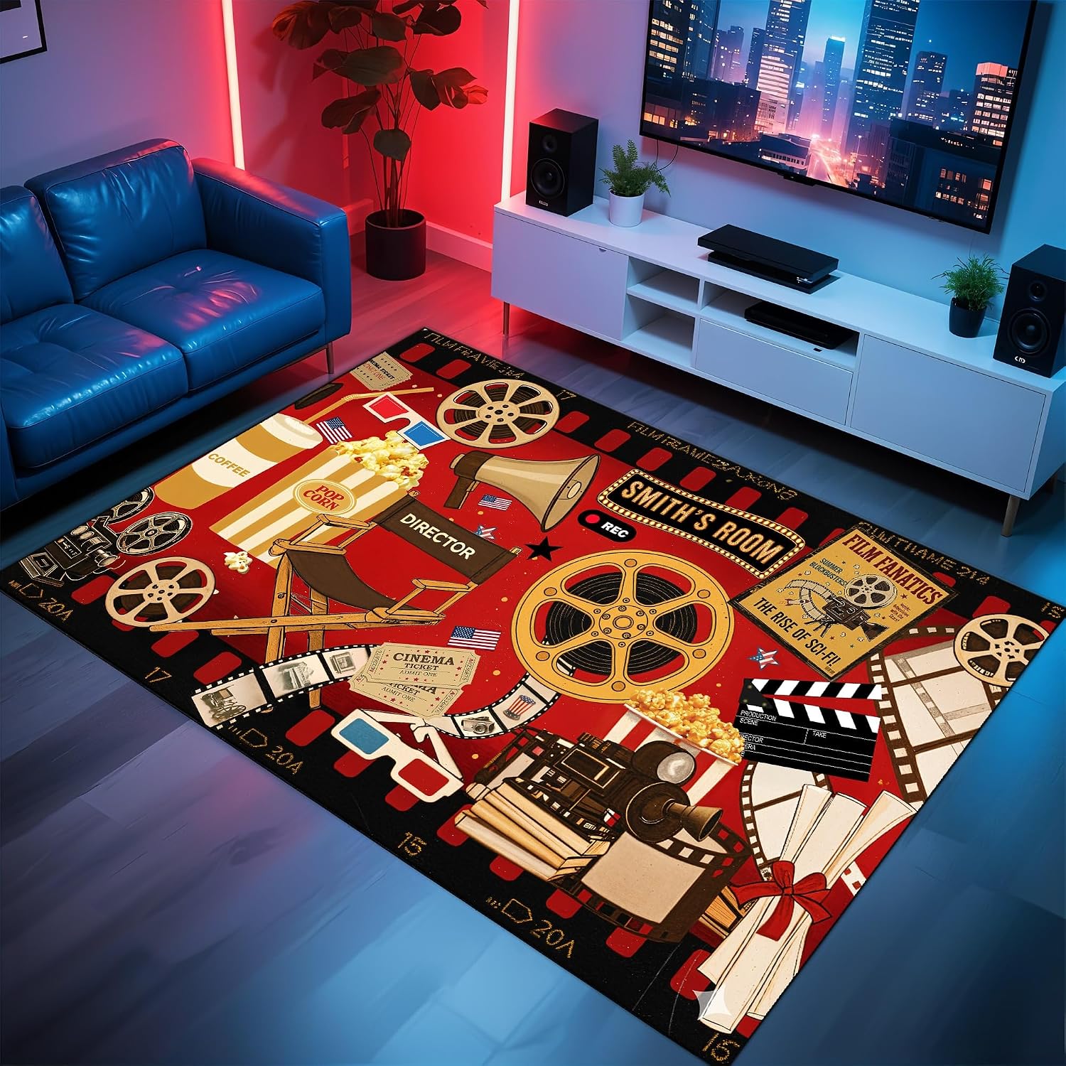 Custom Name Cinema Theme Carpe - Home Cinema Night ulasan dan harga