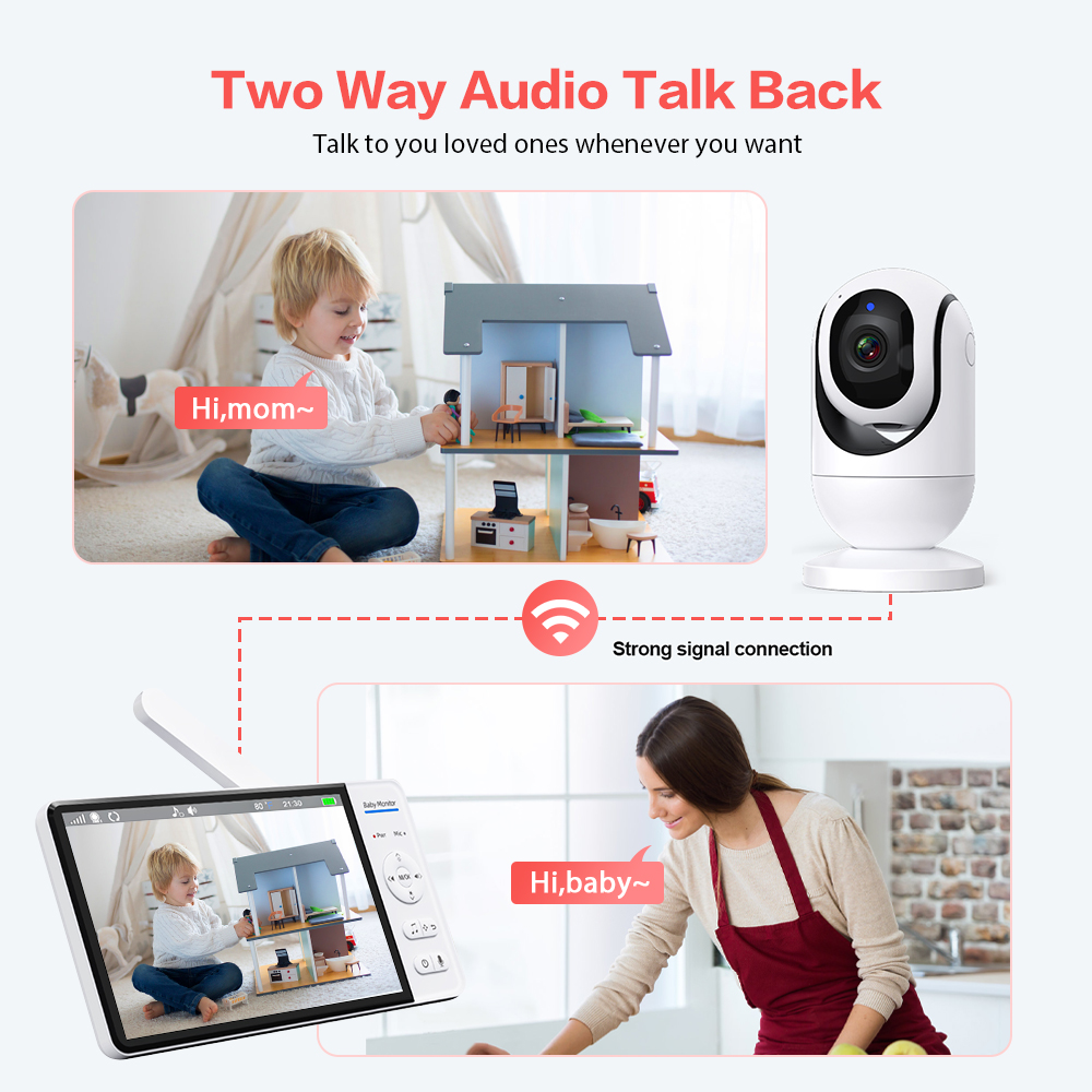Video Baby Monitor 7'' 1080P H - Home Cinema Wireless ulasan dan harga