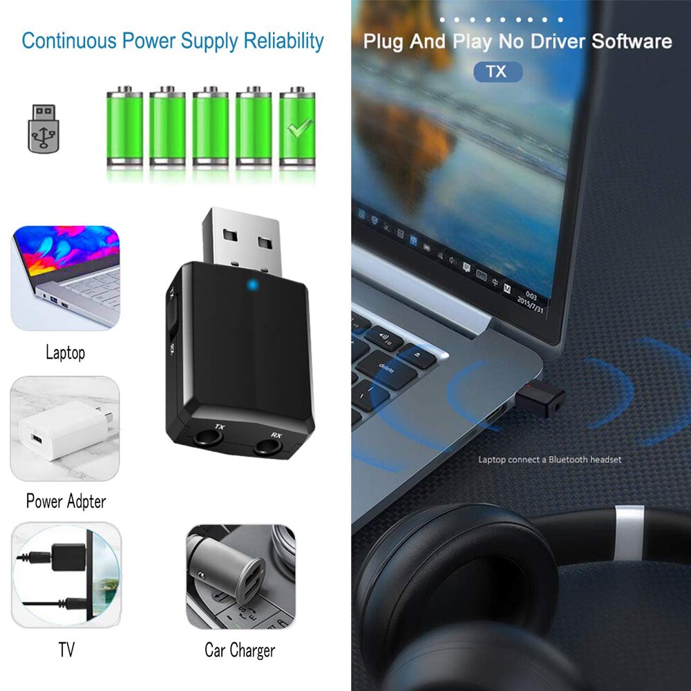 3 In 1 USB Bluetooth 5.0 Trans - Home Cinema Receiver ulasan dan harga
