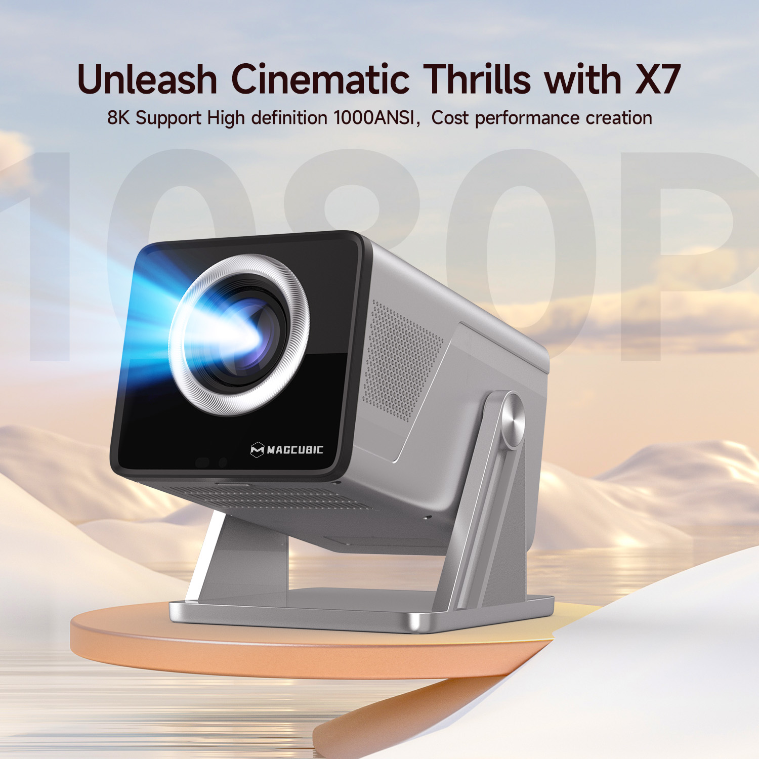 Magcubic 8K HD 1080P 1000ANSI  - Home Cinema Night ulasan dan harga