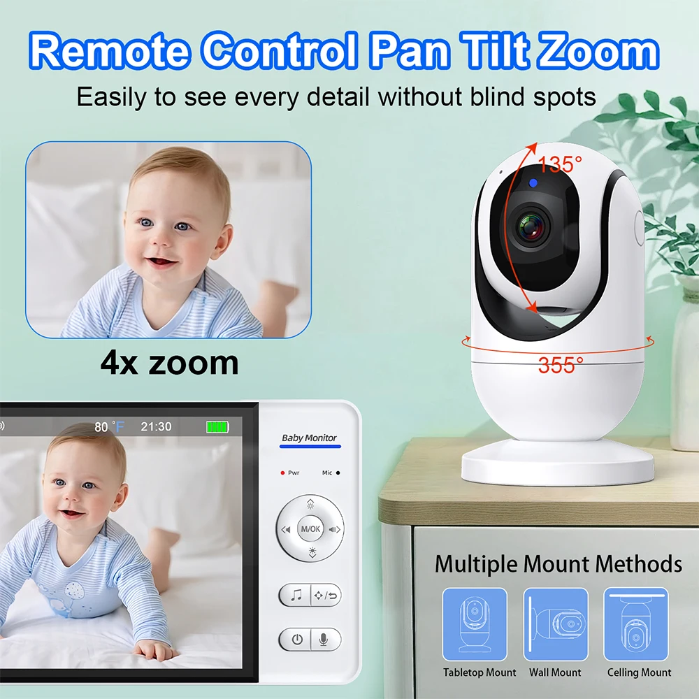 No WiFi 7 Inch Baby Monitor 2- - Home Cinema Wireless ulasan dan harga