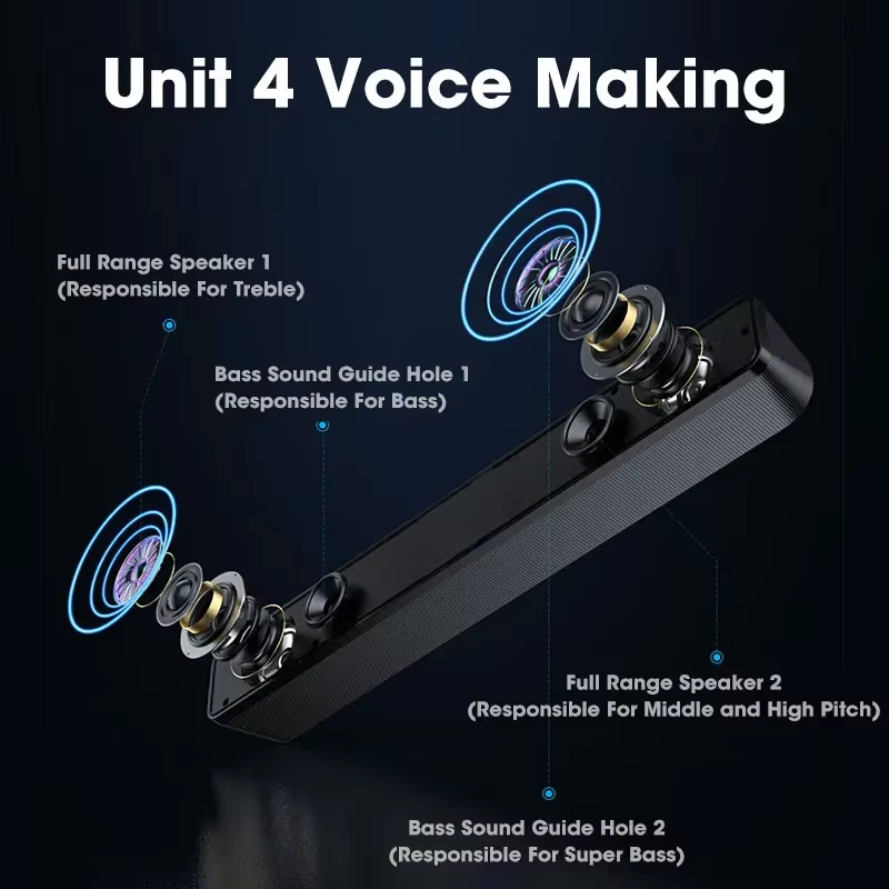 Bluetooth Soundbar for TV Comp - Home Cinema Wireless ulasan dan harga