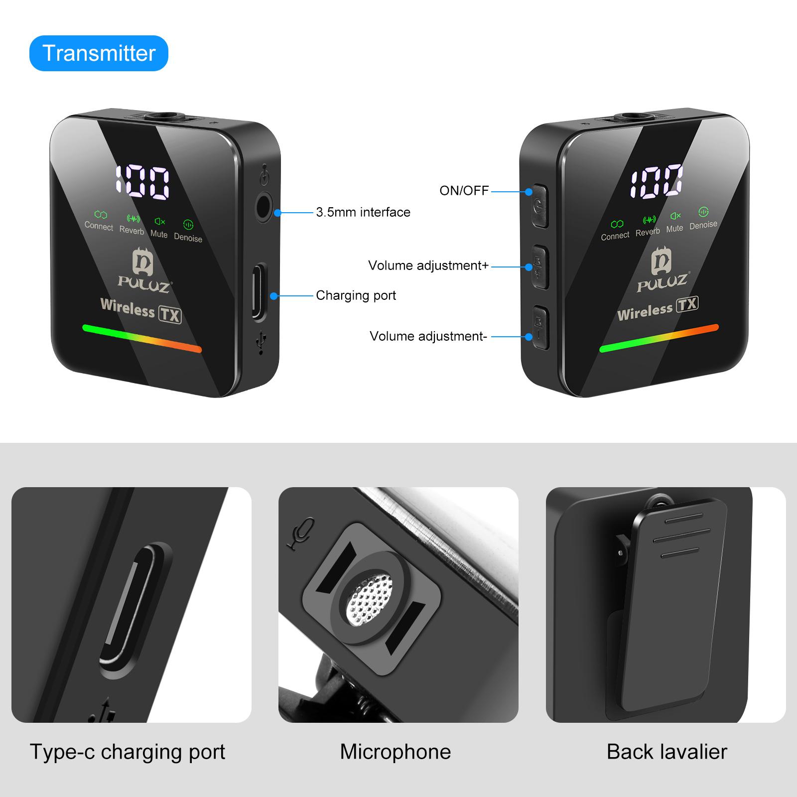 PULUZ 2.4GHz Wireless Lavalier - Home Cinema Receiver ulasan dan harga