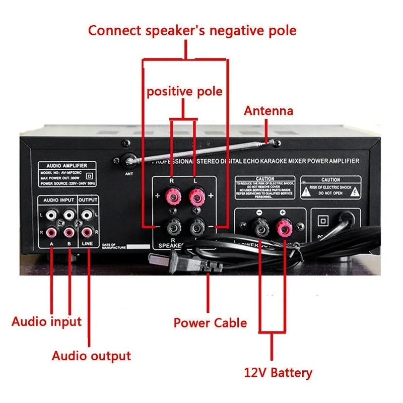2000W bluetooth Audio Power Am - Home Cinema Receiver ulasan dan harga