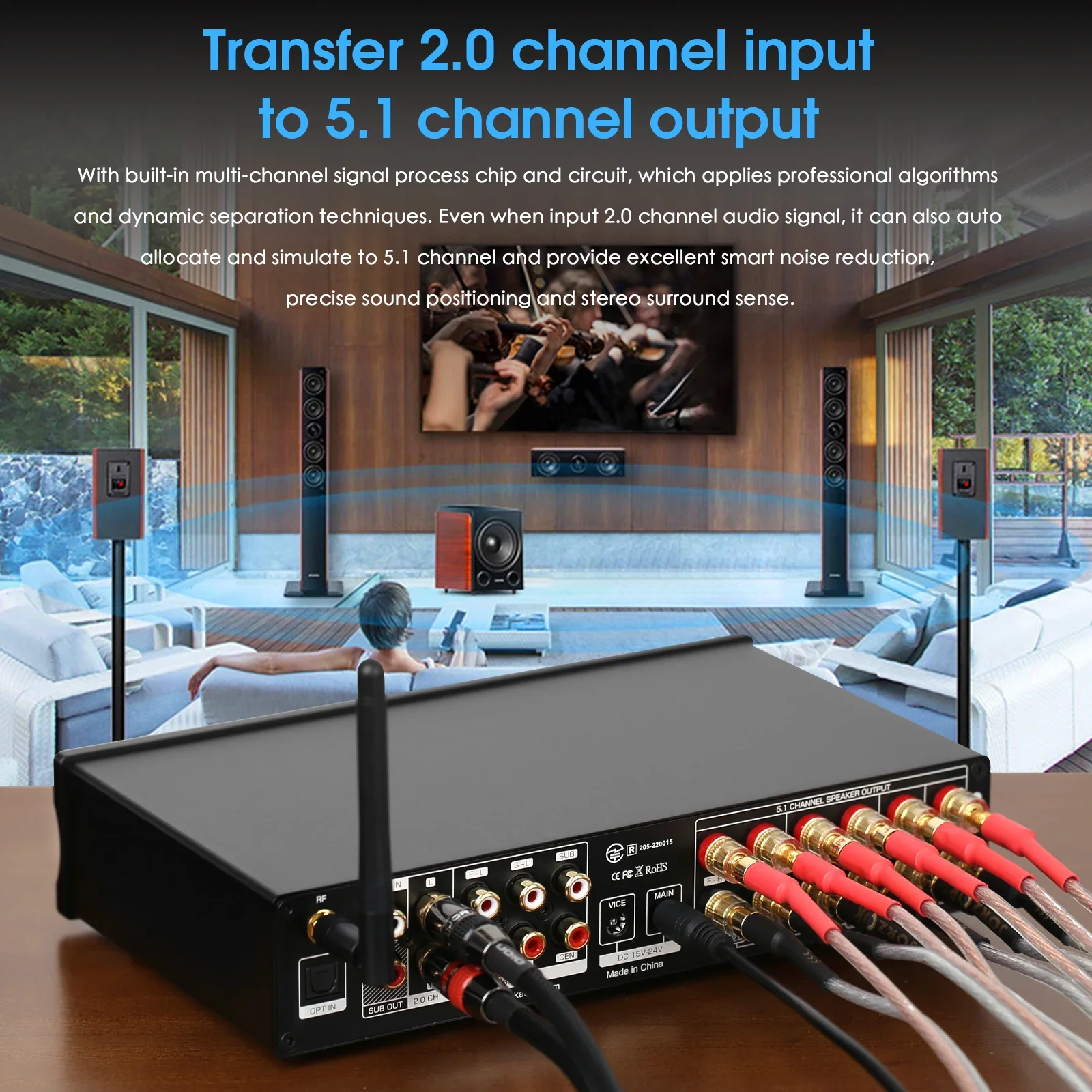 Douk Audio 5.1 Channel Digital - Home Cinema Receiver ulasan dan harga